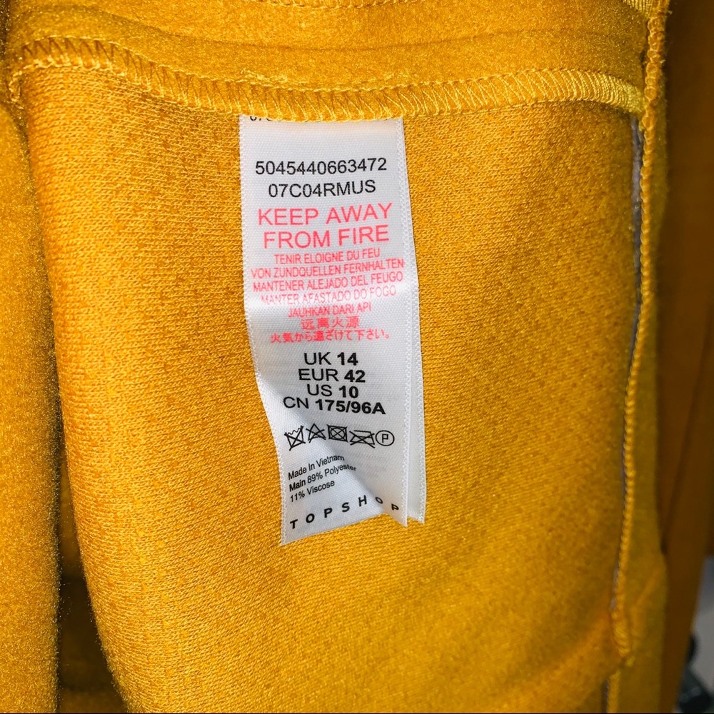 LAST Sz 12 NWT TopShop | Carly Long Coat - Picture 10 of 11